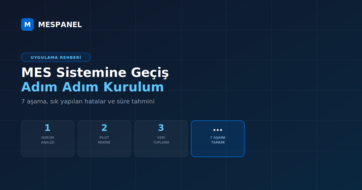 MES Sistemine Geçiş: Adım Adım Kurulum Süreci ve Dikkat Edilmesi Gerekenler