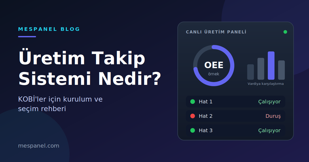 Üretim Takip Sistemi Nedir? KOBİ'ler İçin Kurulum ve Seçim Rehberi
